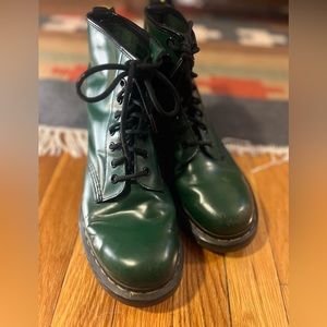 Doc Martens Lace Up Boots Green